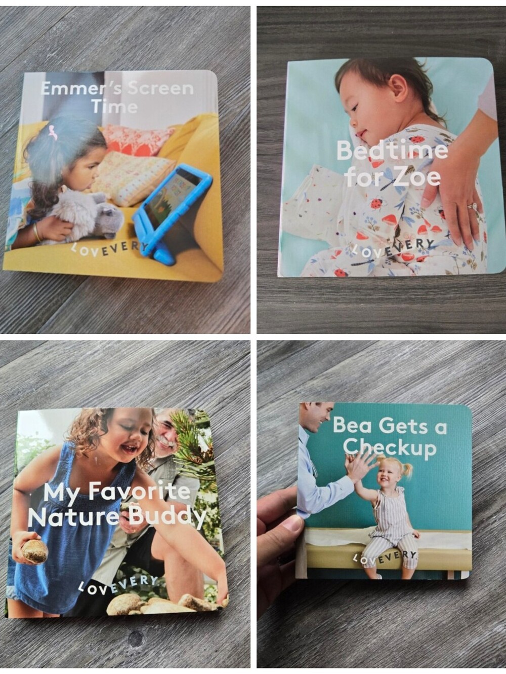 Lovevery 4 Board Books Emerson Screen Time Bedtime For Zoe My Favorite Nature